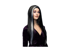 Peruca vrăjitoare negru și alb