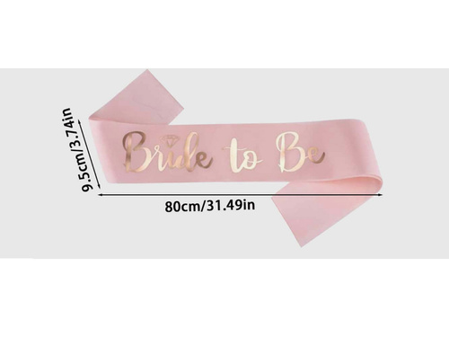 Eșarfă roz cu inscripția Bride to Be - 1 buc.