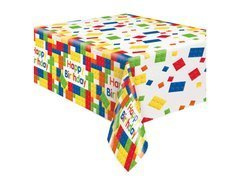 Fată de masă pentru ziua de naștere Blocuri - 213x137 cm - 1 buc.