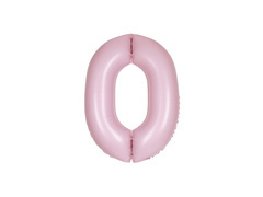 Balon din folie numărul 0 roz - 86 cm - 1 buc.