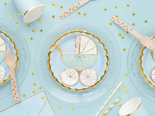 Șervețele trolley turcoaz - 14 x 15 cm - 20 buc.