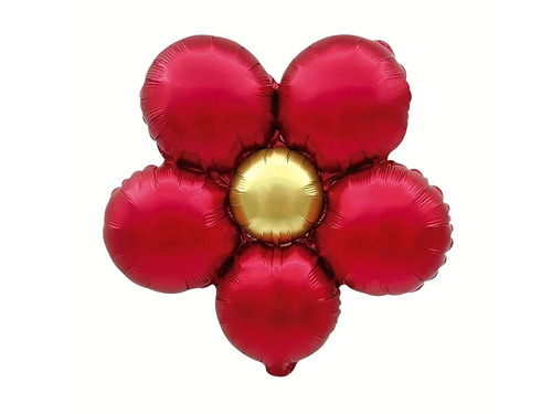 Balon din folie Floare roșu - 40 cm - 3 buc.