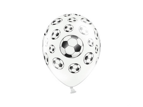 Baloane cu imprimare "Fotbal" - 30 cm - 6 buc.