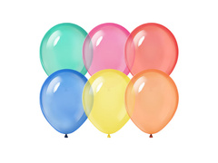 Baloane de cristal - medii - culori mixte - 10 buc.