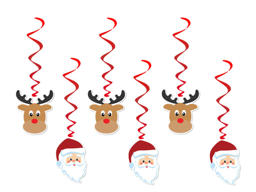 Decorațiuni suspendate de Crăciun - 6 buc.