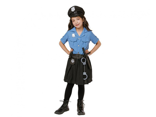 Costum polițistă albastru - 1 buc.
