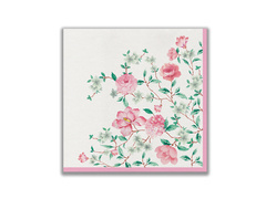 Serwetki Różowe Kwiaty - 40 cm - 50 szt.