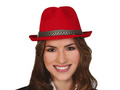 Pălărie de gangster roșie - 1 buc.