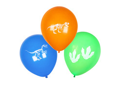 Baloane din latex T-Rex - 25 cm - 6 buc.