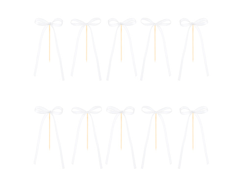 Pickere pentru prăjituri - alb - 10 buc.