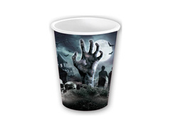 Pahare de hârtie Zombie Halloween - 240 ml - 6 buc.