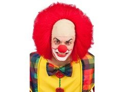 Peruca de clovn cu cap chel - 1 buc.