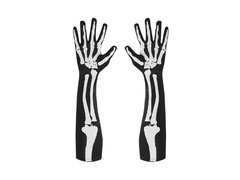 Mănuși de schelet 50 cm - imprimate pe față și pe spate