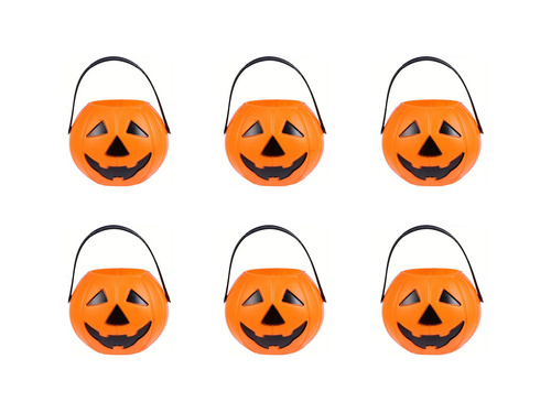 Găleată cu dovleac de Halloween - 7 cm - 6 buc.