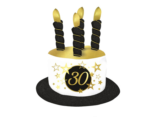 Lumânări cu pălărie pentru a 30-a aniversare - 1 buc.