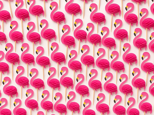 Cocktail picks Flamingos - 50 buc.