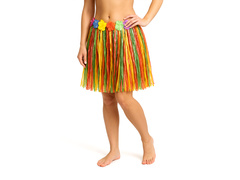 Fustă scurtă hawaiiană colorată - 40 cm - 1 buc.