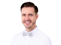 Papion argintiu cu paiete - 7 x 12 cm - 1 buc.