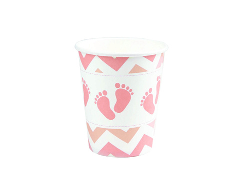 Baby Shower picioare cupe roz - 6 buc.
