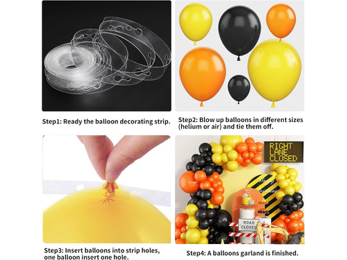 Set de baloane pentru construcția ghirlandei de baloane - 104 buc.