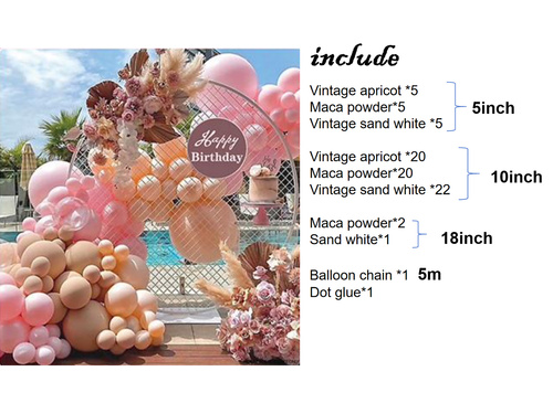 Balon ghirlandă balon set roz și mure - 80 buc.