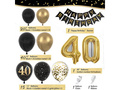 Set de baloane pentru ghirlandă aniversară de 40 de ani – 80 de bucăți.