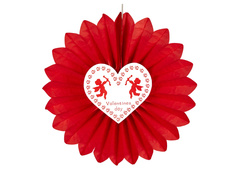 Decorațiune de agățat Rosette roșu - 61 cm - 1 buc.