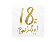 Șervețele pentru a optsprezecea aniversare - 33 cm - 20 buc.