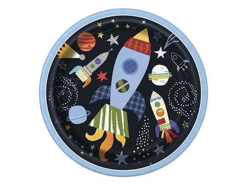 Farfurii aniversare Cosmos - 23 cm - 8 buc.