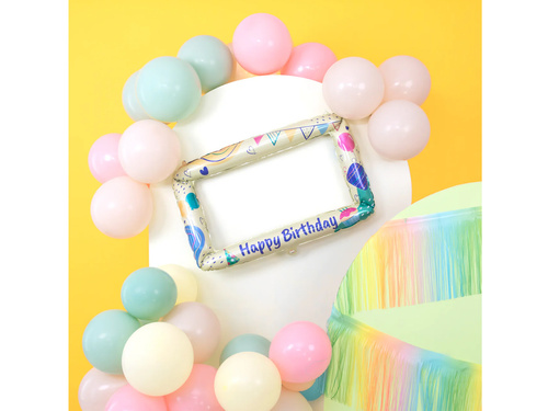 Ziua de naștere Cadru Foil Balon - 80x59 cm - 1 buc.