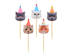 Lumânări Pussycat în capace - 5 buc.