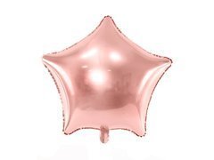 Balon cu stea din folie roz auriu - 70 cm - 1 buc.