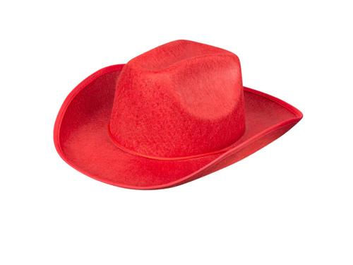 Pălărie de cowboy roșie - 1 buc.