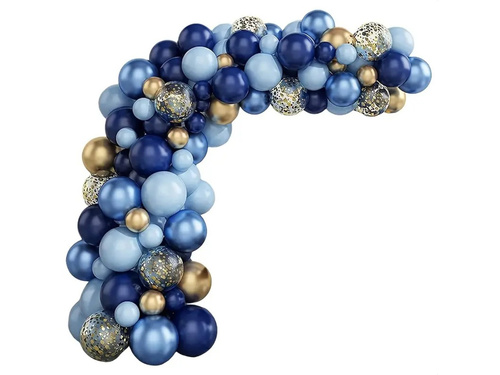 Set de baloane pentru ghirlanda de baloane albastru marin - 133 buc.