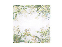 Șervețele de hârtie cu frunze verzi - 33 cm - 20 buc.