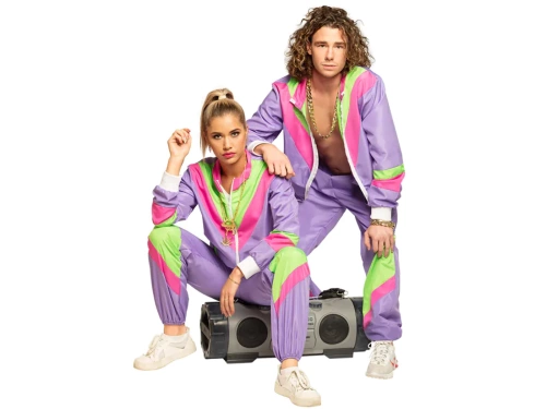 Costum de trening disco violet pentru femei - 1 buc.