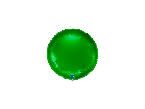 Balon rotund din folie verde - 14" - 1 buc.
