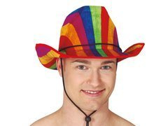 Pălărie de cowboy colorată - 1 buc.