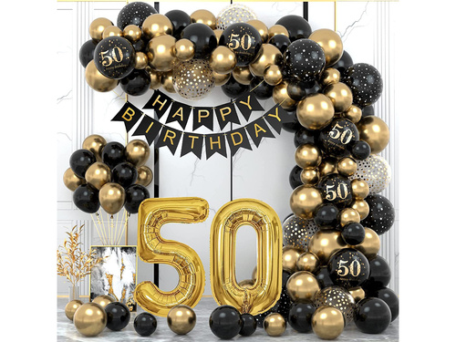 Balon ghirlandă balon set pentru aniversarea a cincizeci de ani - 80 buc.