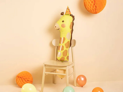 Balon din folie numărul 1 Girafă - 82 cm - 1 buc.