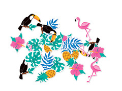 Confetti forme Aloha Party - 24 buc.