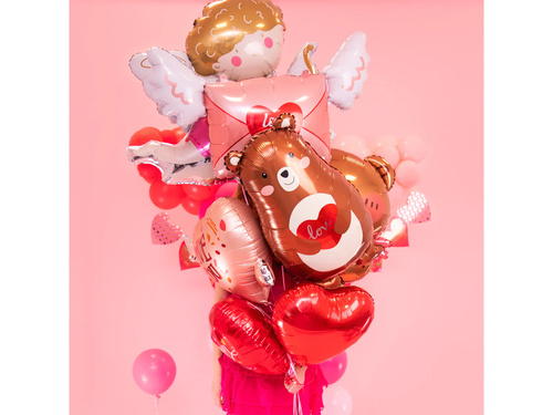 Balon folie ursuleț Teddy cu inimă - 48x79 cm - 1 buc.