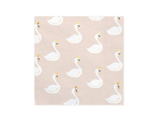 Șervețele aniversare Beautiful Swan - Ballerina - 33 cm - 20 buc.