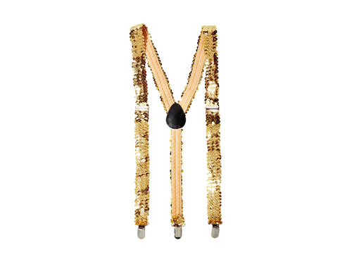 Bretele din paiete aurii