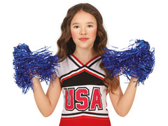 Pompoane majorete albastre - 2 buc.