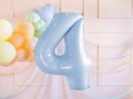 Balon folie albastru numărul 4 - 72 cm - 1 buc.