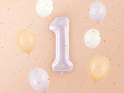 Balon din folie violet numărul 1 - 72 cm - 1 buc.