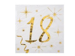 Șervețele pentru a 18-a aniversare - 12,5 cm - 20 buc.
