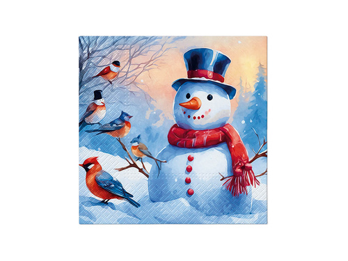 Șervețele de hârtie Snowman - 33 cm - 20 buc.