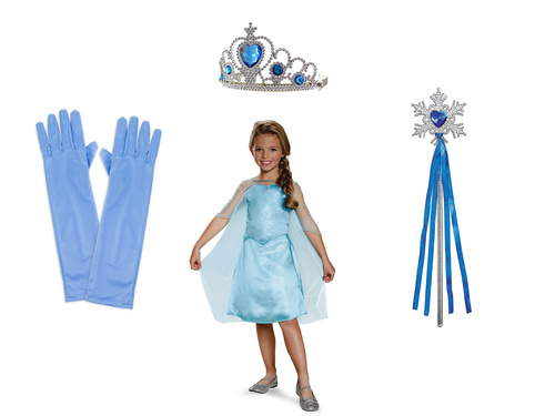Elsa Frozen costum pentru fete